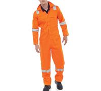 Beeswift Burgan Boilersuit Fire Retardant Anti-Static Orange 52 CFRASBBSOR52