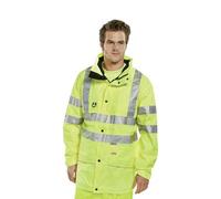Beeswift Carnoustie High Visibility Jacket with Detachable Hood Saturn Yellow La