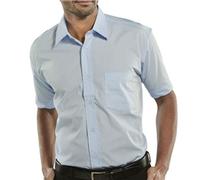Beeswift Classic Shirt Short Sleeve Sky Blue 18.5
