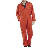 Beeswift Click Polycotton Boilersuit Orange 52 Inch PCBSOR52