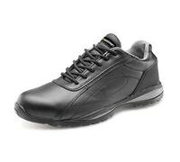 Beeswift Click Double Density S1 Leather Upper Trainer Shoe 1Pr Black 4 CF7BL04