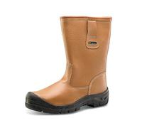 Beeswift Click Lined Steel Toe Scuff Cap Leather Upper Rigger Boots 1Pr Tan 6 RBLSSC06