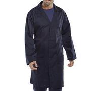 Beeswift PCWCN32 POLY COTTON WAREHOUSE COAT NAVY BLUE 32