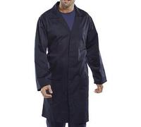 POLY COTTON WAREHOUSE COAT NAVY BLUE 36