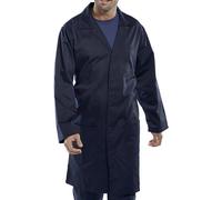 Beeswift Click Polycotton Warehouse Coat Navy Blue Size 48 PCWCN48