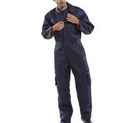 Beeswift Click Quilted Boilersuit Navy Blue 44 QBSN44