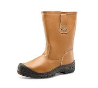 Beeswift Click Steel Toe Scuff Cap Leather Upper Rigger Boots Tan 8