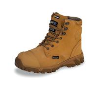 Beeswift Click Waterproof Internal Metatarsal Side Zip Lace up Safety Boots 1Pr Tan 12 CF68NB12
