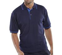 BeeSwift CLPKSTTNRXXL Click Leisurewearpk Shirt 2Tone Navy/Royal XXL