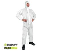 Beeswift CN4013E Disposable Coverall Anti-Static Type 5/6 White L COCN4013EWL