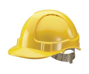 Beeswift - Comfort Vented Safety Helmet - Work Hat - ABS Shell, Lightweight, Terry Towelling Sweatband, Webbing Harness - Hard Hats Construction, Hard Hat, Safety Helmets for Men and Women - 1 Helmet