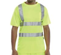 Beeswift Crew Neck High Visibility T-Shirt Saturn Yellow L - BSCNTSENSYL