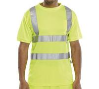 Beeswift Crew Neck High Visibility T-Shirt Saturn Yellow XL BSCNTSENSYXL