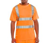 Beeswift Crew Neck High Visibility T-Shirt Orange 4XL