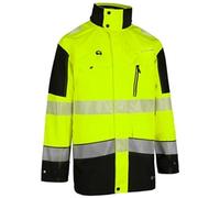 BeeSwift Deltic Hi-Vis Jacket Two-Toned Yellow/Black Water Repellent PPE Safety Workwear Personal Protective Clothing Outerwear Work Jacket - X-Large