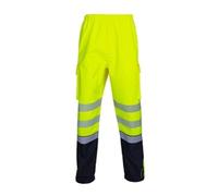 BeeSwift Deltic Hi-Vis Overtrousers Two-Toned Yellow/Black Water Repellent PPE Safety Workwear Personal Protective Clothing Outerwear Work Overtrousers - 4X-Large