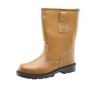 Beeswift Dual Density Polyurethane Rigger Boots 1 Pair Unlined Tan Size 12