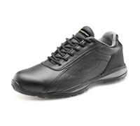 Beeswift Click Double Density S1 Leather Upper Trainer Shoe 1Pr Black 6.5 CF7BL06.5