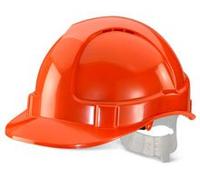 Beeswift - ECONOMY VENTED S/HELMET ORANGE PLASTIC HARNESS - Orange