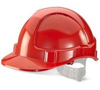 Beeswift - ECONOMY VENTED S/HELMET RED PLASTIC HARNESS - Red
