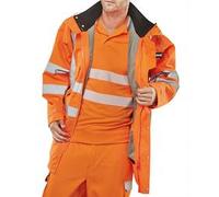Beeswift Elsener 7In1 High Visibility Jacket Orange 4XL