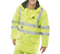 Beeswift Elsener 7In1 Hi Vis Jacket Saturn Yellow 2XL 7IN1SY2XL