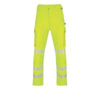 Beeswift Envirowear Saturn Yellow Hi-Vis Trouser Unisex Reflective Sustainable Circular Process Safety PPE Workwear - 28-Regular