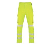 BeeSwift Envirowear Saturn Yellow Hi-Vis Trouser Unisex Reflective Sustainable Circular Process Safety PPE Workwear - 46-Regular