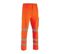Beeswift Envirowear Orange Hi-Vis Trouser Unisex Reflective Sustainable Circular Process Safety PPE Workwear - 40-Tall