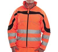 Beeswift Eton High Visibility Soft Shell Jacket Orange/Black 4XL ET41OR4XL