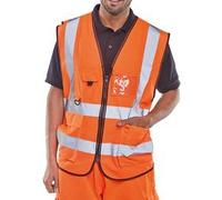 BeeSwift EXECUTIVE HI VIZ WAISTCOAT ORANGE XL