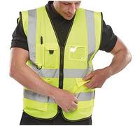 Beeswift Executive High Visibility Waistcoat Saturn Yellow 5XL