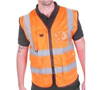 Beeswift EXECUTIVE MESH WAISTCOAT ORANGE LGE