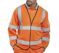 FIRE RETARDANT HI-VIS JERKIN ORANGE L