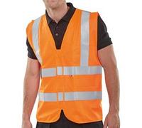 FIRE RETARDANT HI-VIS WAISTCOAT ORANGE M