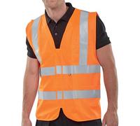 Beeswift Fire Retardant High Visibility Orange Waistcoats - Size Medium