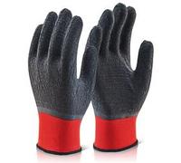Beeswift Fully Coated Latex Polyester Knitted Gloves Black L
