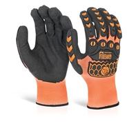 Beeswift Glovezilla Foam Nitrile Coated Gloves 1Pr Orange L GZ65ORL