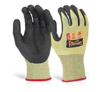beeswift Glovezilla Nitrile Coated Palm Glove Cut Proof/Tear Resistance Safety Gloves Personal Protective Equipment Work Gloves PPE Workwear - Yellow - XX-Large