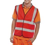 Beeswift High Visibility Waistcoat Full App G Red 4XL WCENGRE4XL