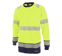 Beeswift Deltic Hi-Vis Two-Tone L/S T-Shirt Yellow/Navy 4XL - BSCNT05