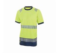 Beeswift High Vis Two Tone Short Sleeve T Shirt Yellow / Navy 4XL