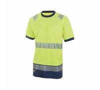Beeswift Deltic Hi-Vis Two-Tone S/S T-Shirt Yellow/Navy Large - BSCNT01
