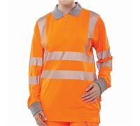 Beeswift High Visibility Executive Long Sleeve Polo Shirt