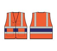Beeswift High Visibility Executive Vest Orange/Navy Blue L HVV45NL
