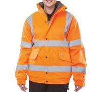 BOMBER JACKET FLEECE LINED HV ORANGE 5XL