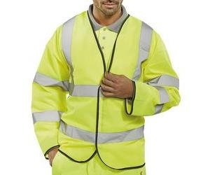 Beeswift High Visibility Long Sleeve Jerkin Saturn Yellow 6XL