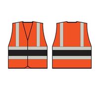 Beeswift High Visibility Orange Vest With Black Band Small