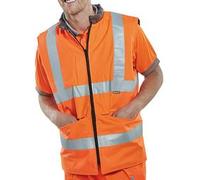 Beeswift High Visibility Reversible Bodywarmer Orange/Grey XL BWENGORXL