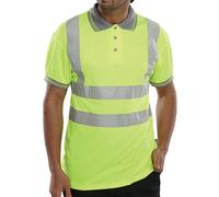 Beeswift High Visibility Short Sleeve Polo Shirt Saturn Yellow M BPKSENSYM